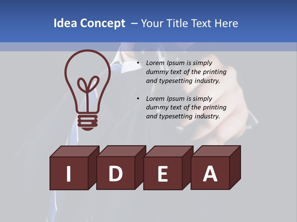 Male Hard Look Concepts PowerPoint Template