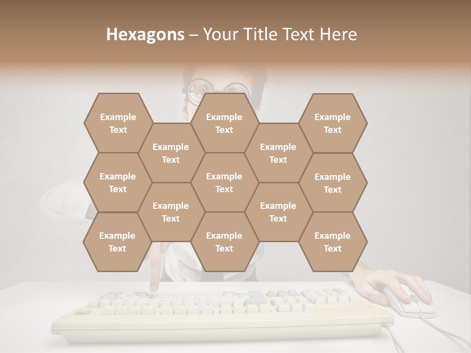 Touch Face Man PowerPoint Template