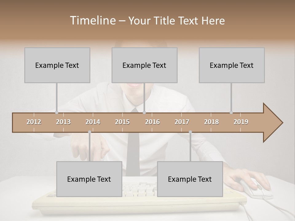 Touch Face Man PowerPoint Template