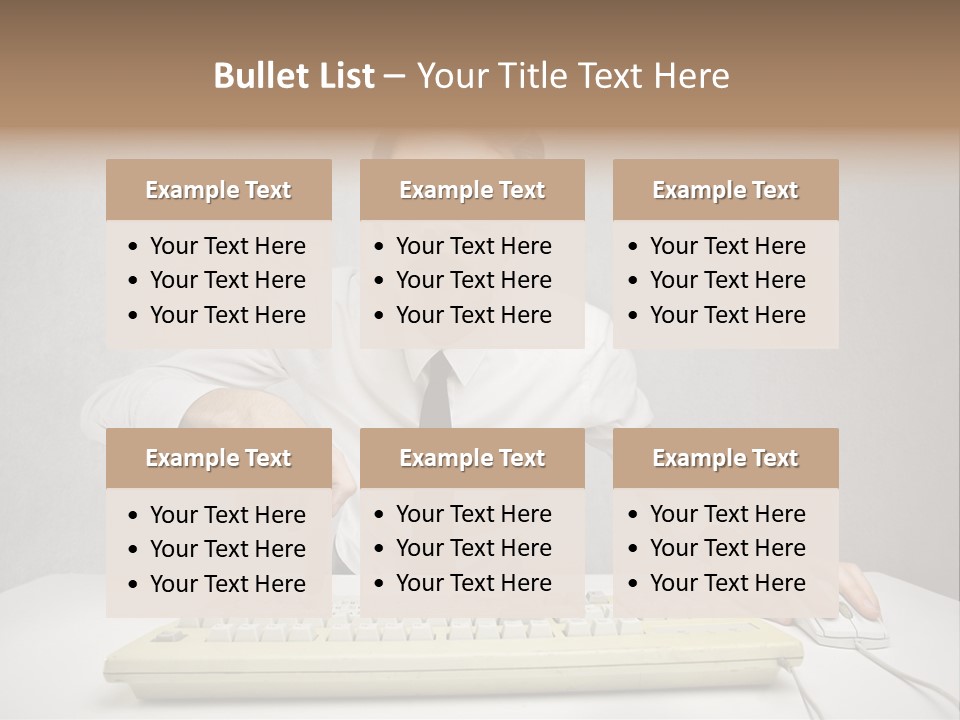 Touch Face Man PowerPoint Template