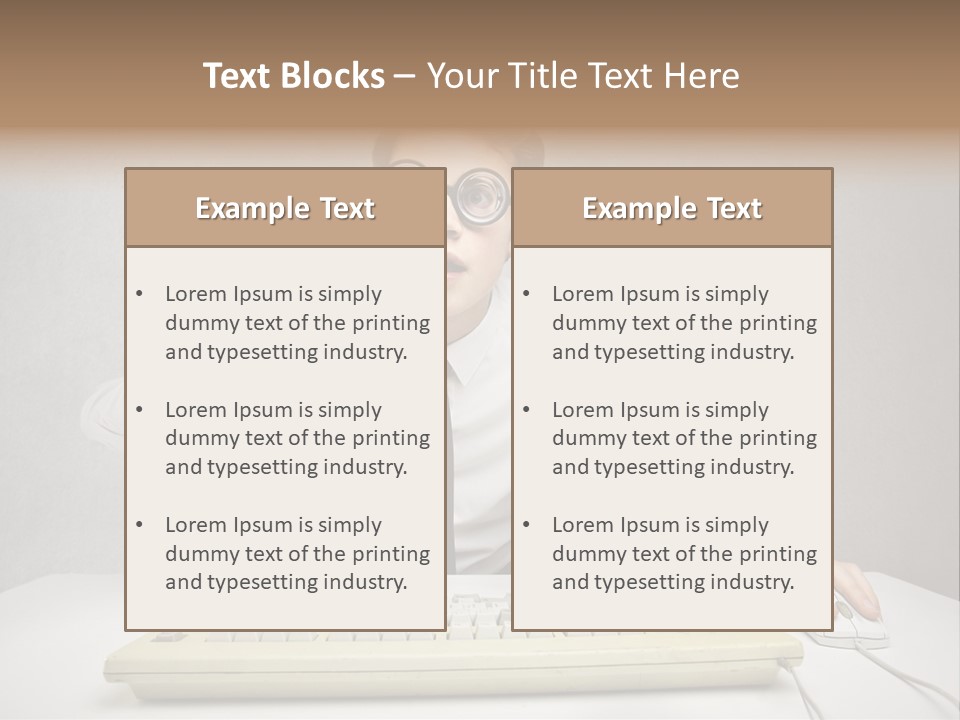 Touch Face Man PowerPoint Template