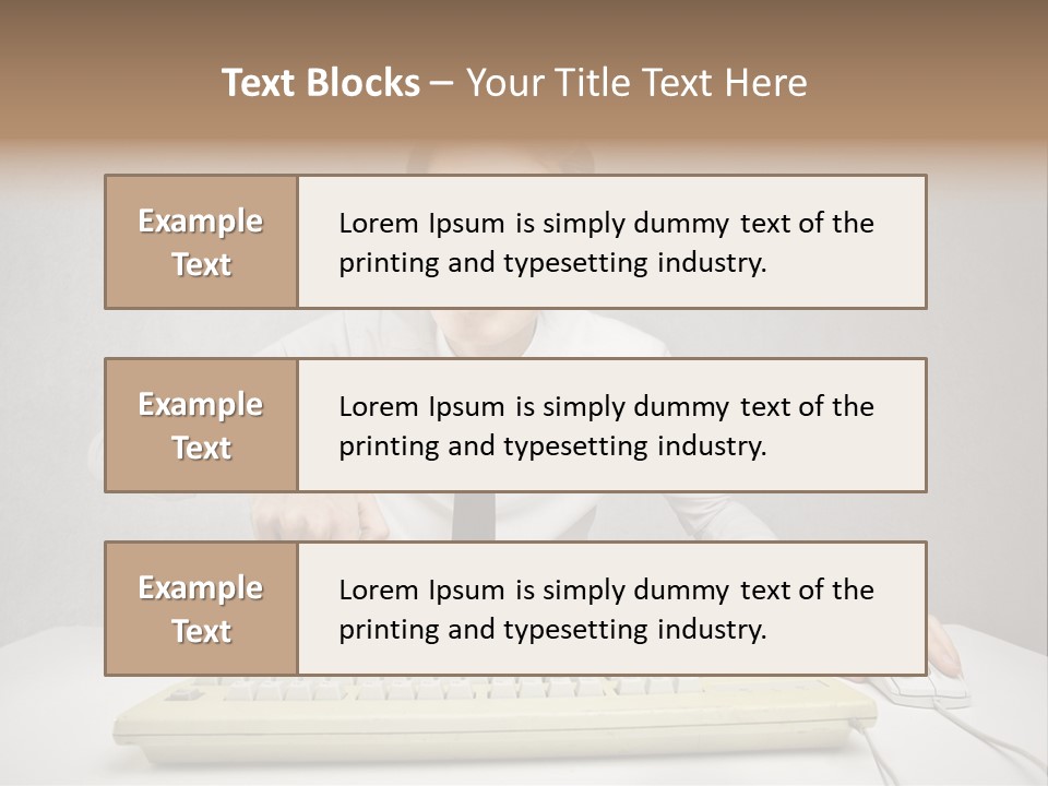 Touch Face Man PowerPoint Template