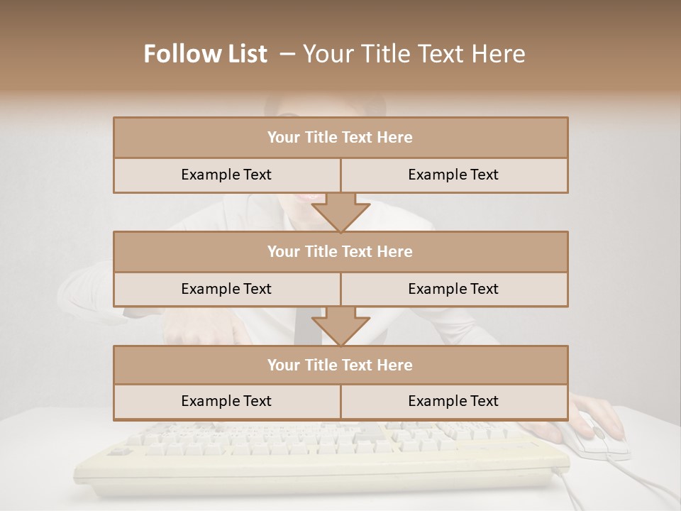 Touch Face Man PowerPoint Template