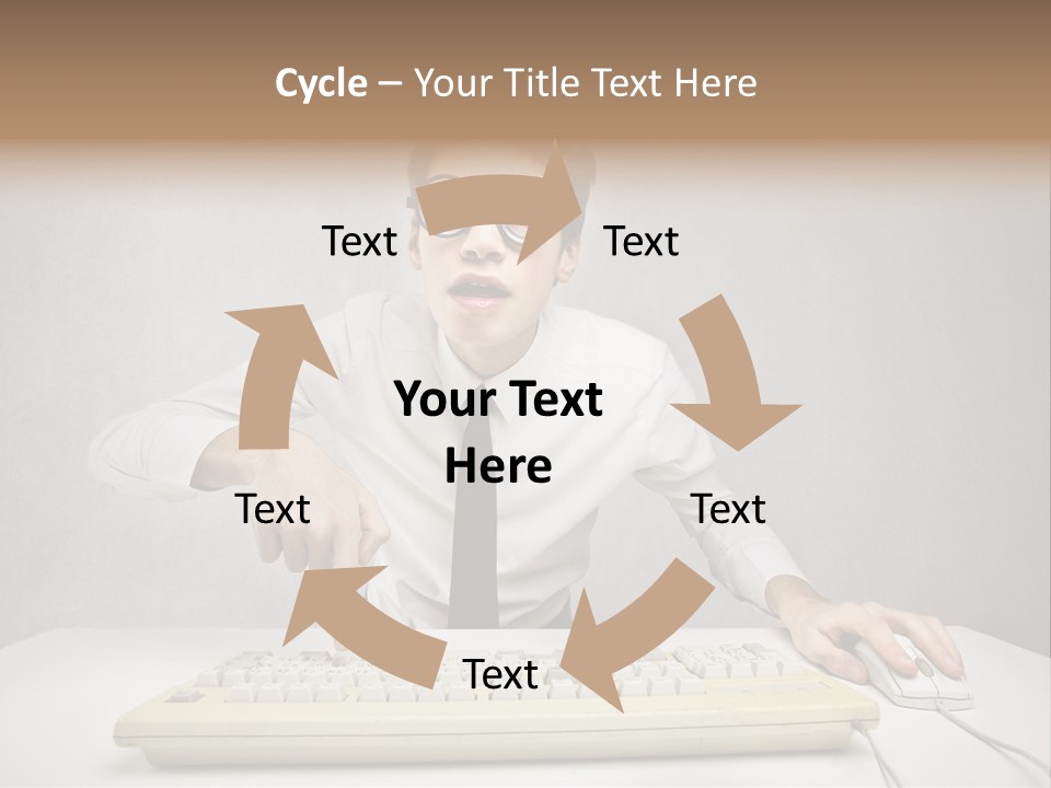 Touch Face Man PowerPoint Template