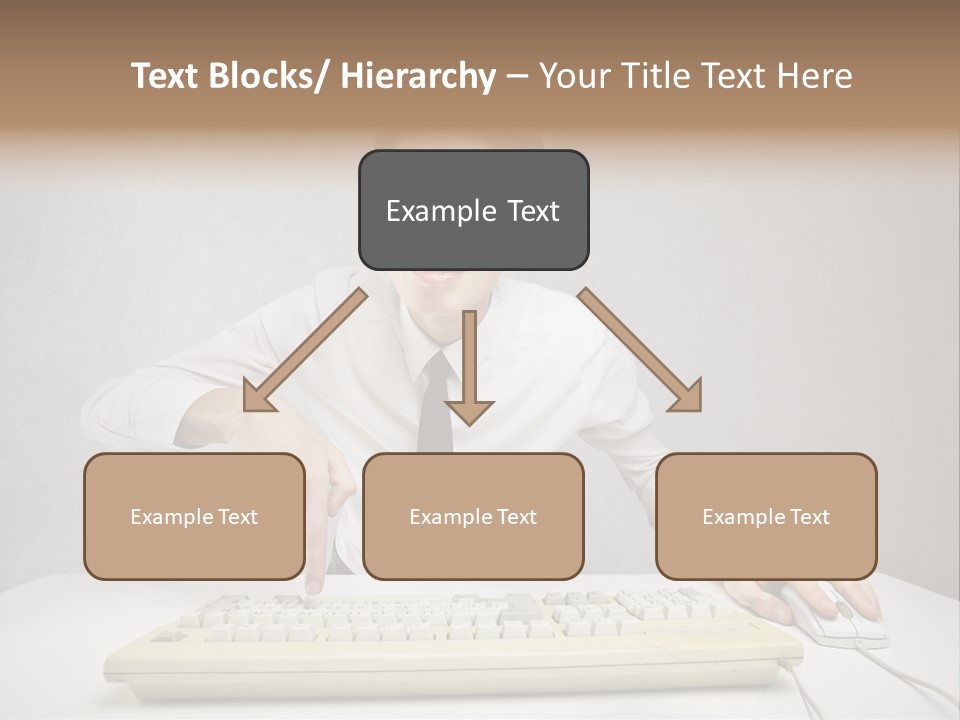 Touch Face Man PowerPoint Template