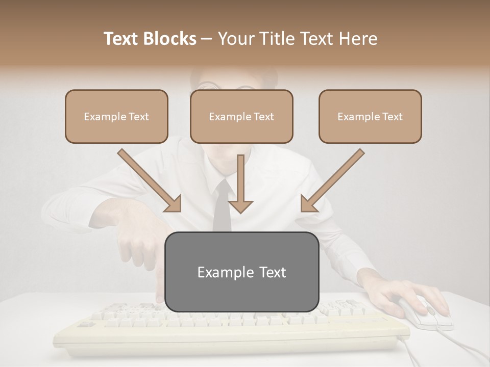 Touch Face Man PowerPoint Template