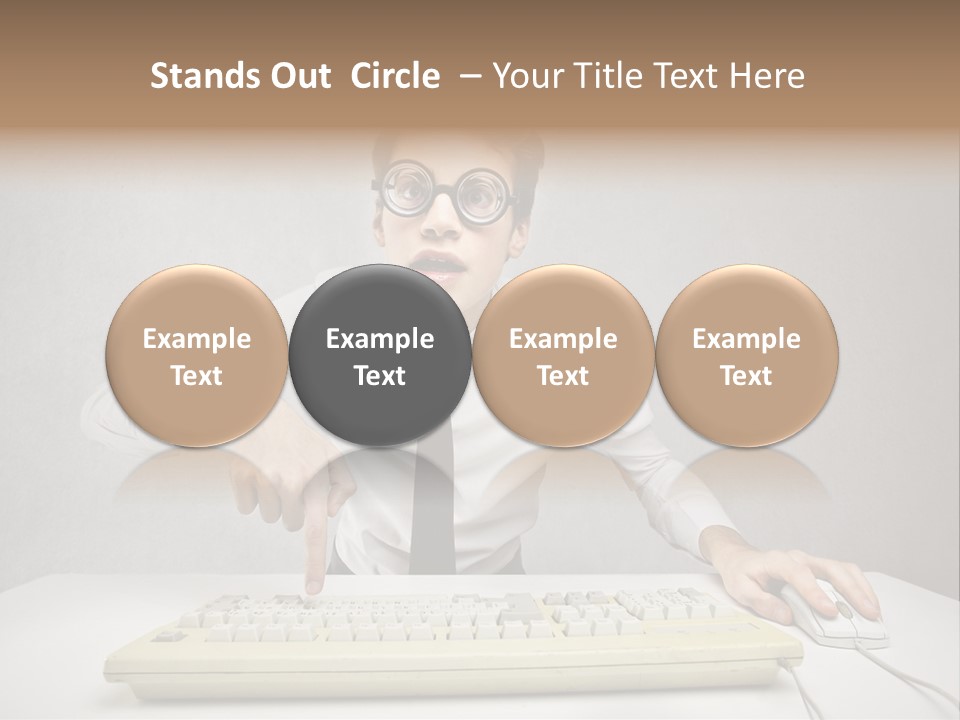 Touch Face Man PowerPoint Template