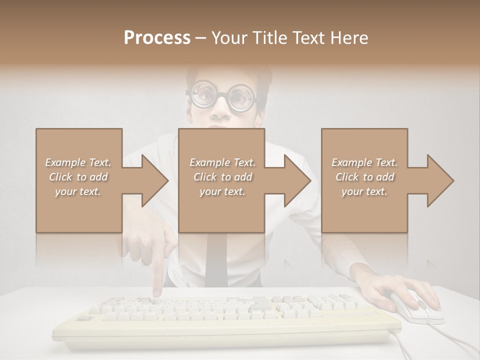 Touch Face Man PowerPoint Template