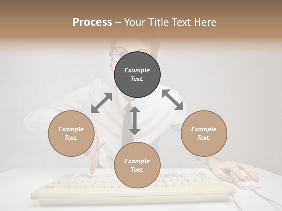 Touch Face Man PowerPoint Template