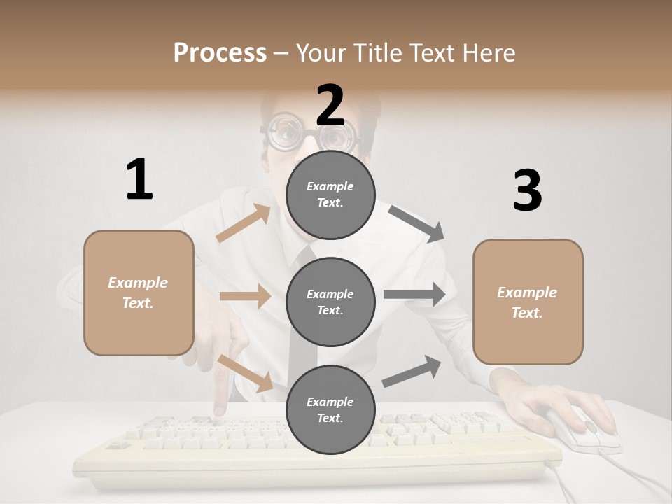 Touch Face Man PowerPoint Template