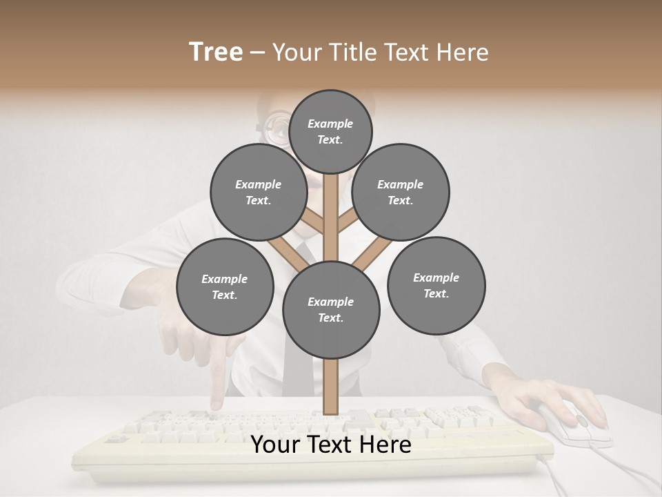Touch Face Man PowerPoint Template