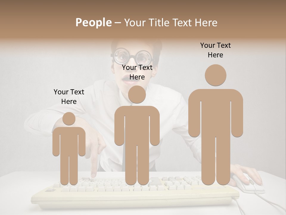 Touch Face Man PowerPoint Template