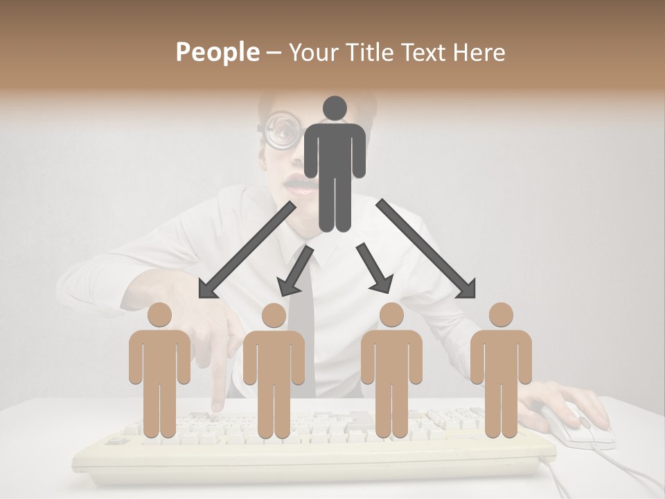 Touch Face Man PowerPoint Template