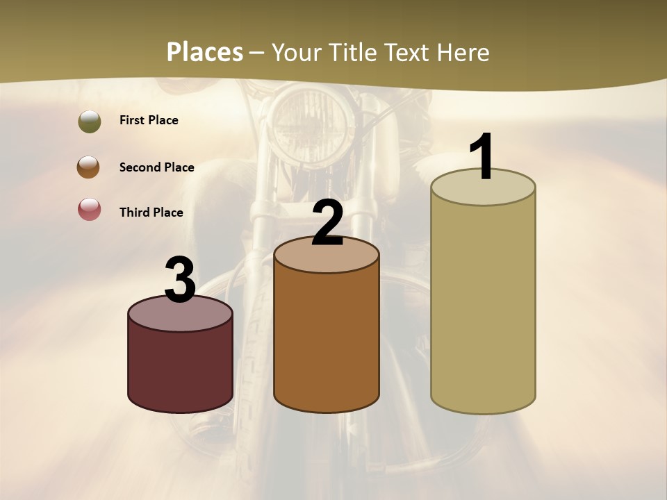 Vehicle Sunglasses Motorbike PowerPoint Template