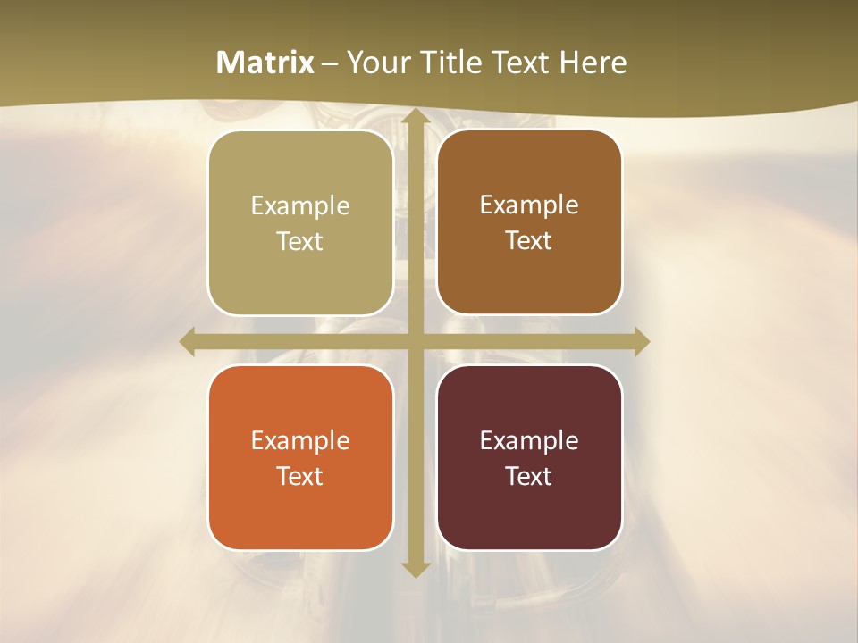 Vehicle Sunglasses Motorbike PowerPoint Template