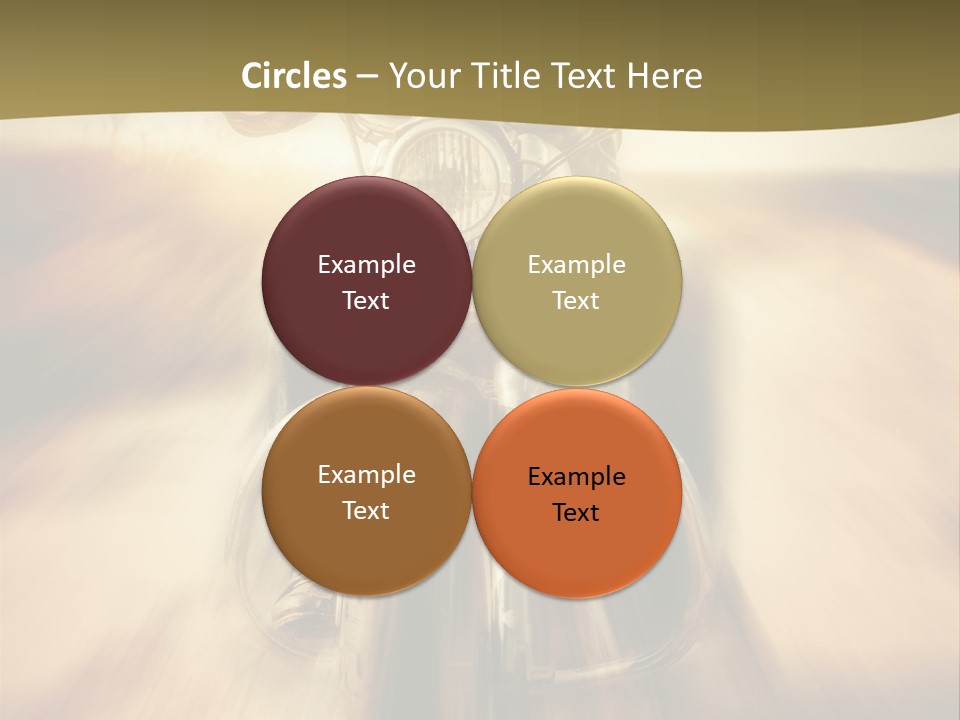 Vehicle Sunglasses Motorbike PowerPoint Template