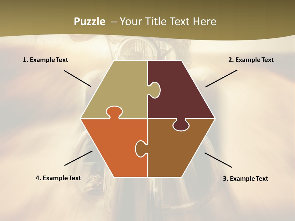 Vehicle Sunglasses Motorbike PowerPoint Template