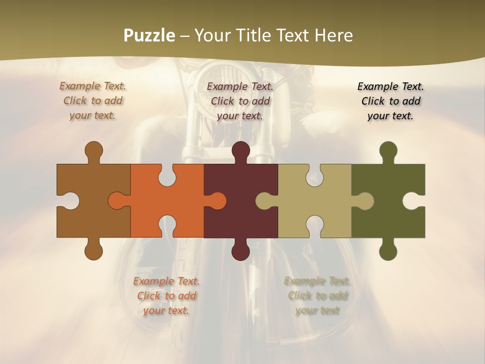 Vehicle Sunglasses Motorbike PowerPoint Template