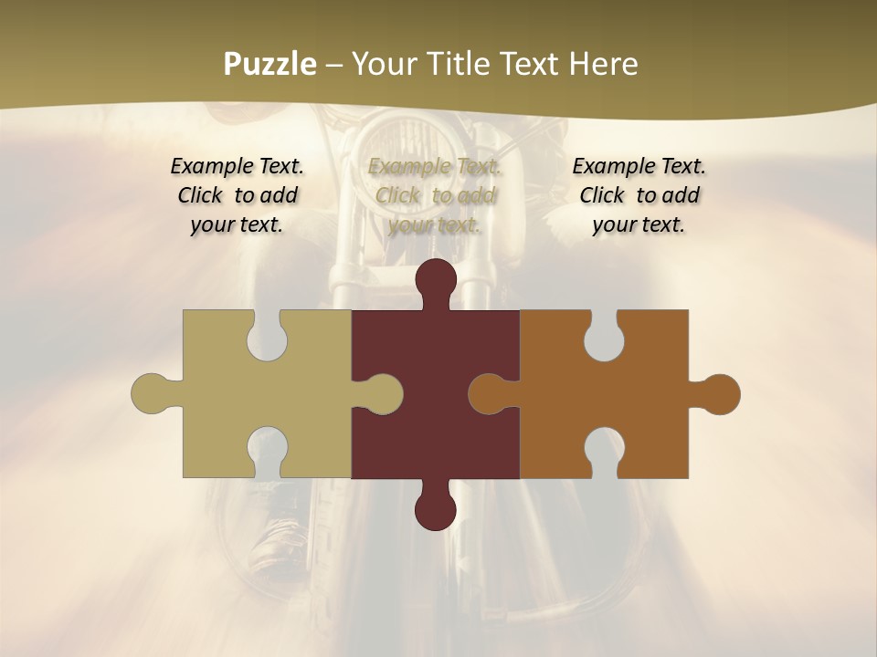 Vehicle Sunglasses Motorbike PowerPoint Template