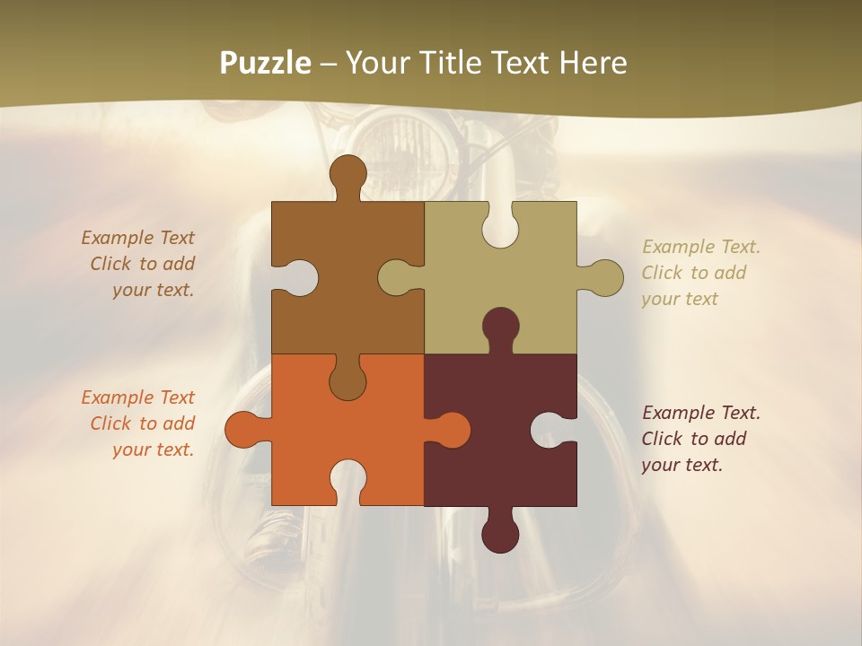 Vehicle Sunglasses Motorbike PowerPoint Template