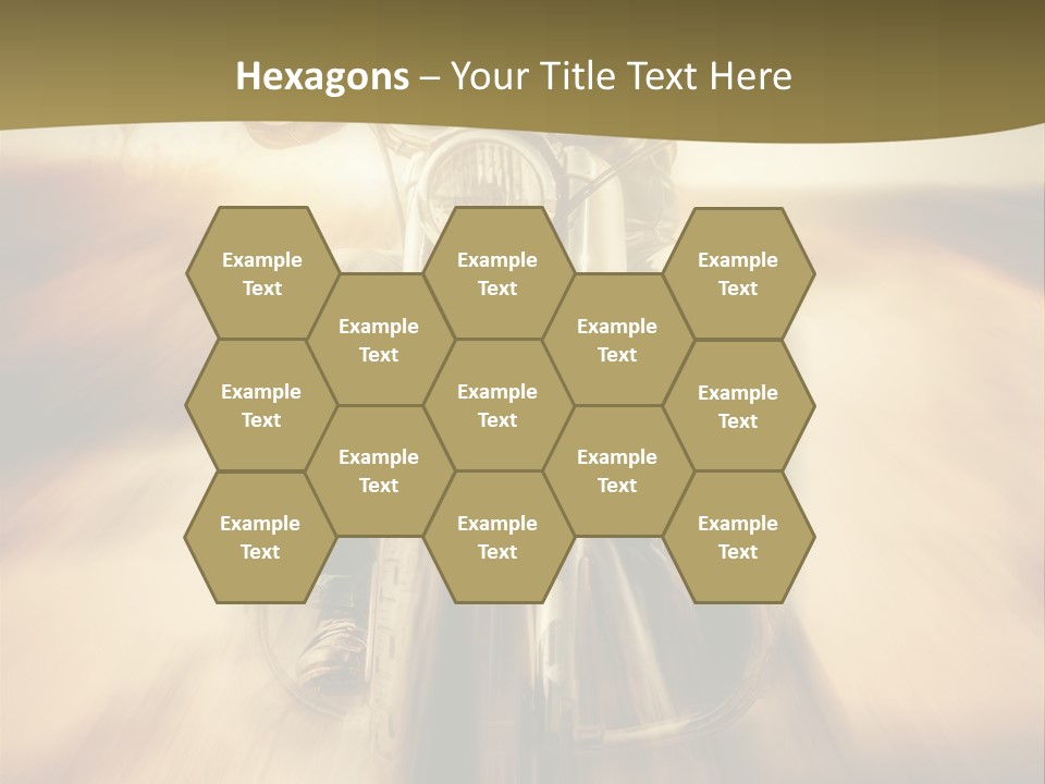 Vehicle Sunglasses Motorbike PowerPoint Template