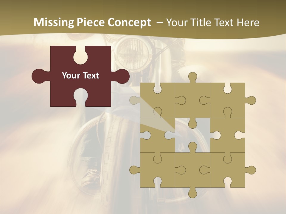 Vehicle Sunglasses Motorbike PowerPoint Template