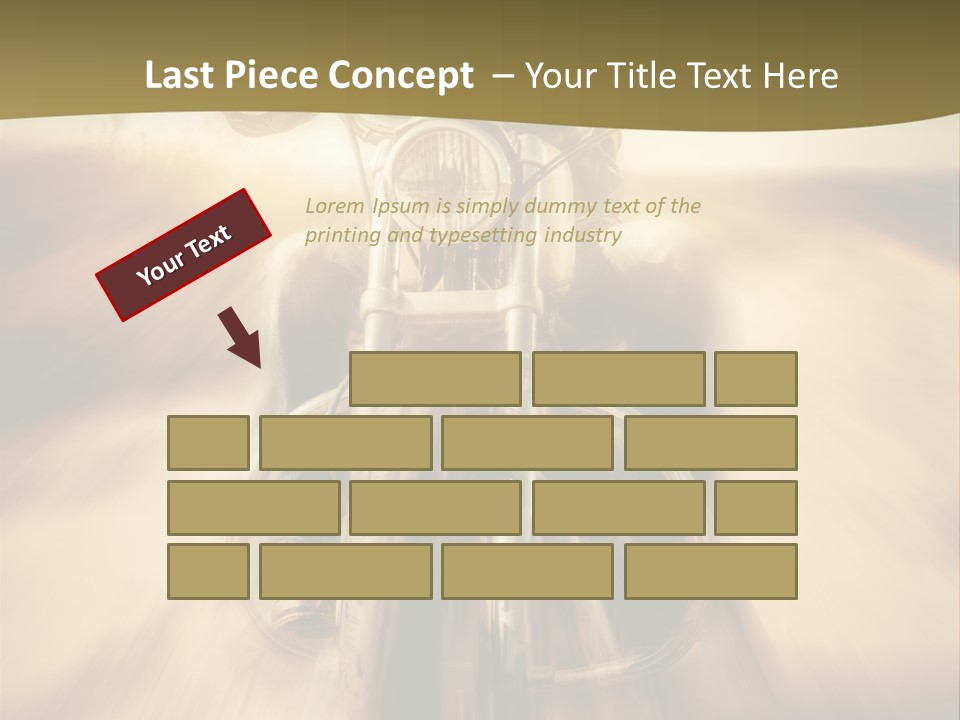 Vehicle Sunglasses Motorbike PowerPoint Template