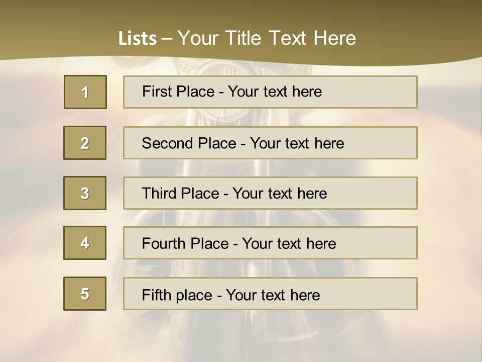 Vehicle Sunglasses Motorbike PowerPoint Template