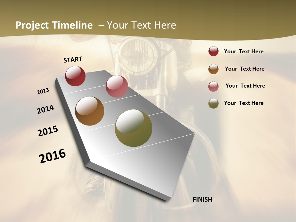 Vehicle Sunglasses Motorbike PowerPoint Template