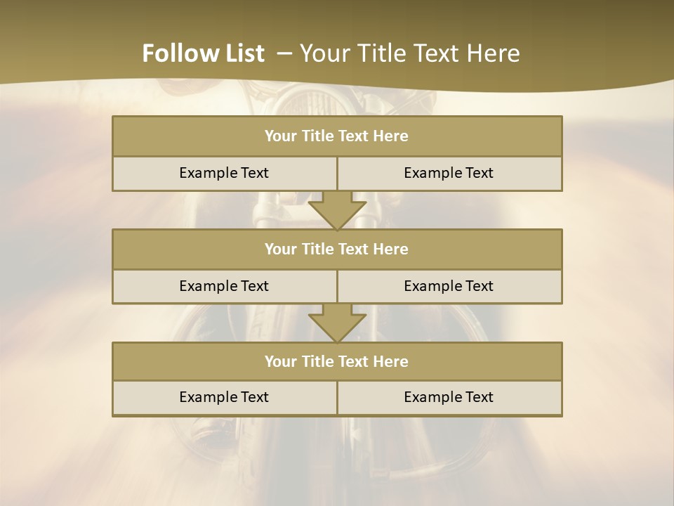 Vehicle Sunglasses Motorbike PowerPoint Template