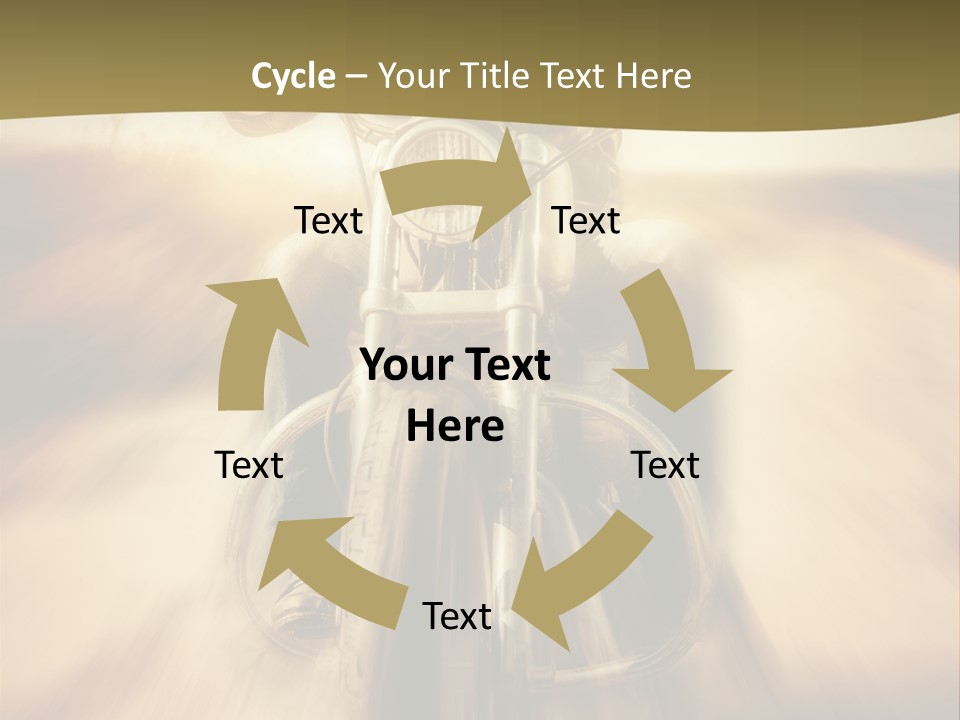 Vehicle Sunglasses Motorbike PowerPoint Template