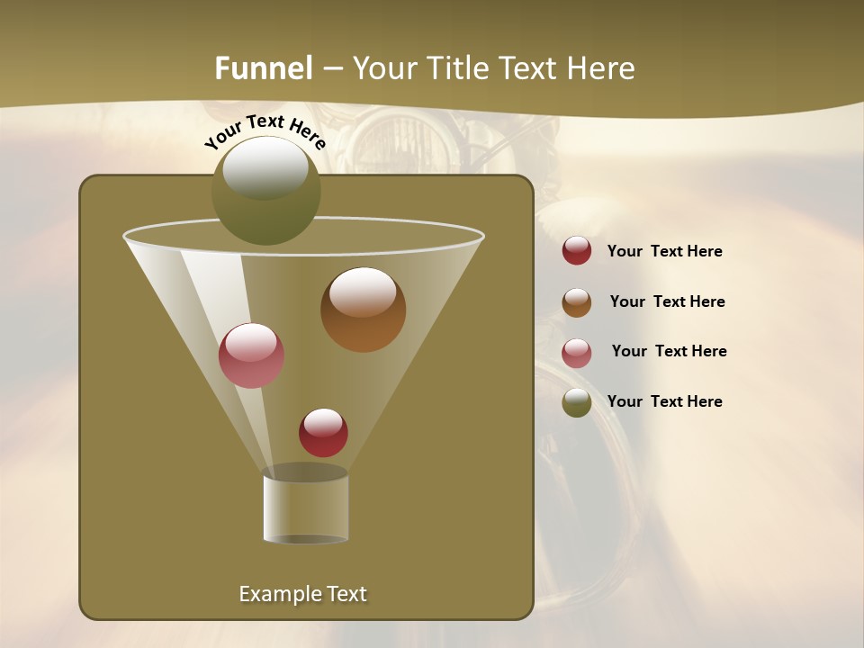 Vehicle Sunglasses Motorbike PowerPoint Template