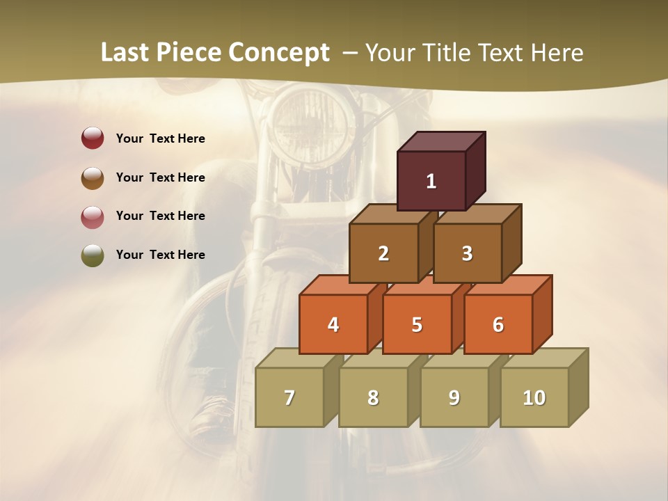 Vehicle Sunglasses Motorbike PowerPoint Template