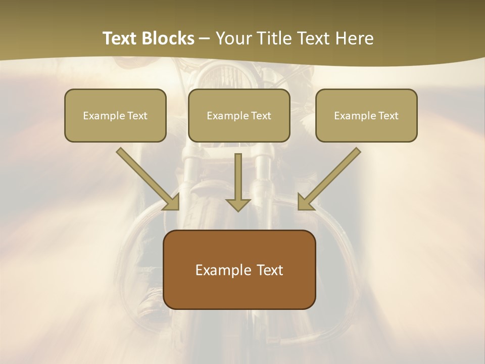 Vehicle Sunglasses Motorbike PowerPoint Template