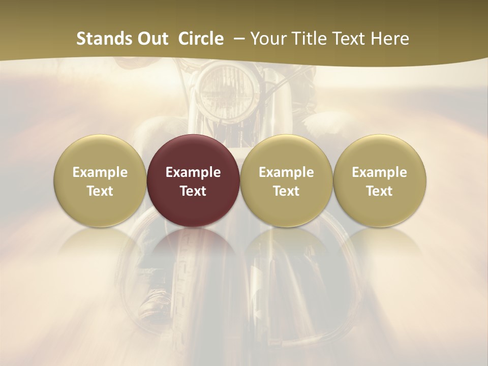 Vehicle Sunglasses Motorbike PowerPoint Template