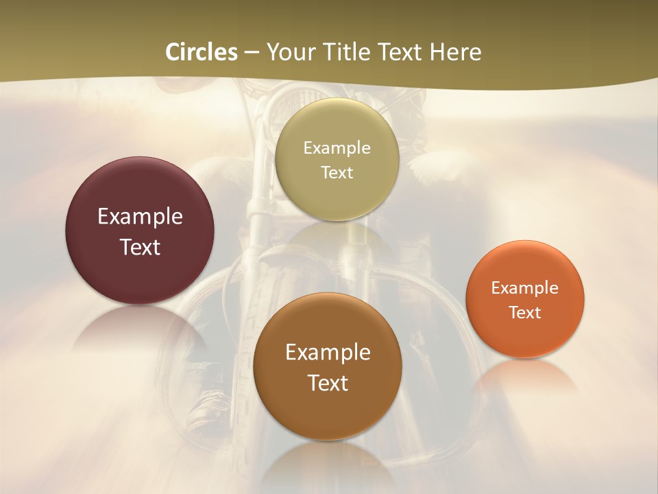 Vehicle Sunglasses Motorbike PowerPoint Template