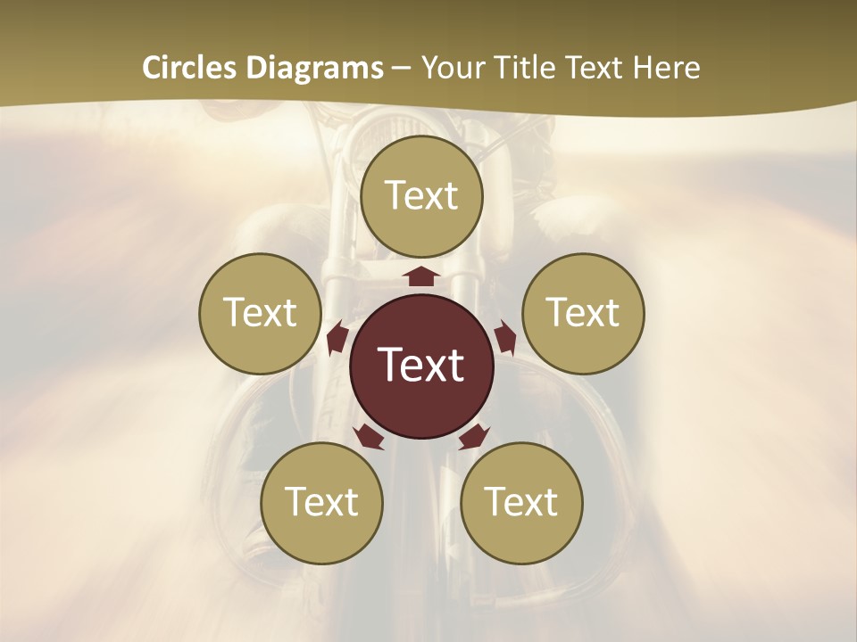 Vehicle Sunglasses Motorbike PowerPoint Template