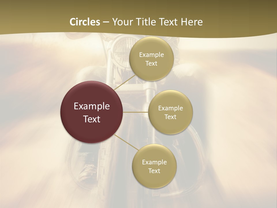 Vehicle Sunglasses Motorbike PowerPoint Template