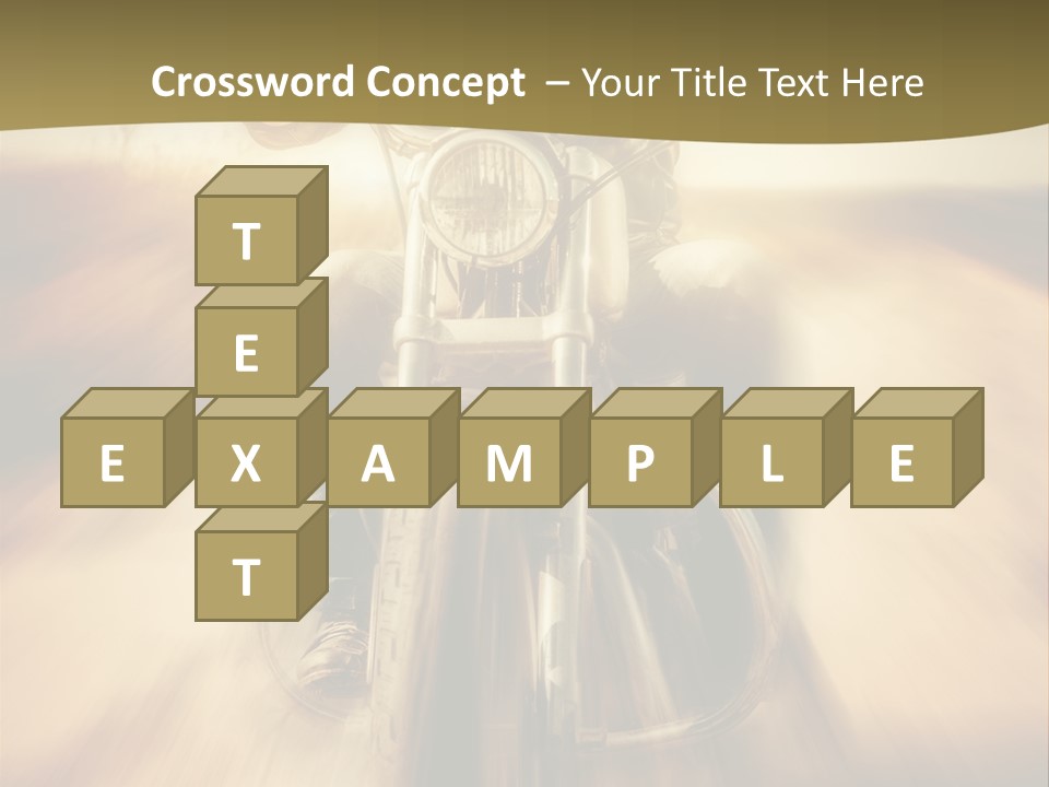 Vehicle Sunglasses Motorbike PowerPoint Template