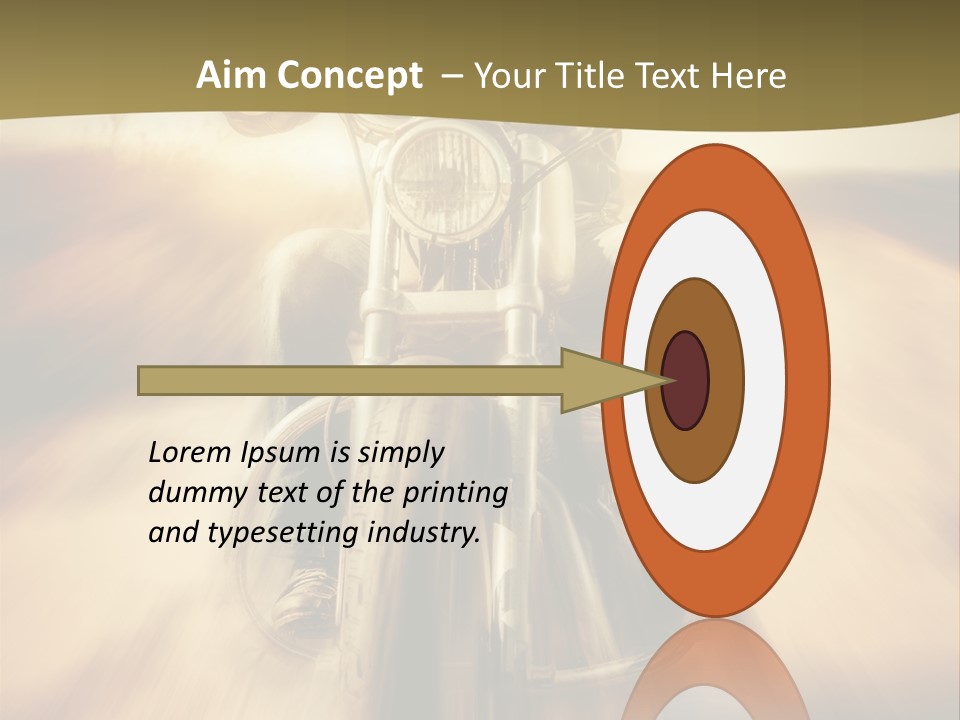 Vehicle Sunglasses Motorbike PowerPoint Template