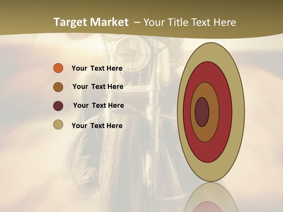 Vehicle Sunglasses Motorbike PowerPoint Template