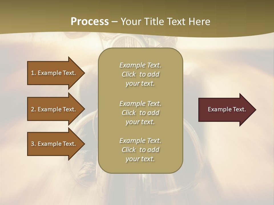 Vehicle Sunglasses Motorbike PowerPoint Template