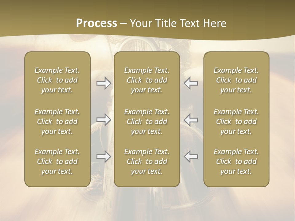 Vehicle Sunglasses Motorbike PowerPoint Template