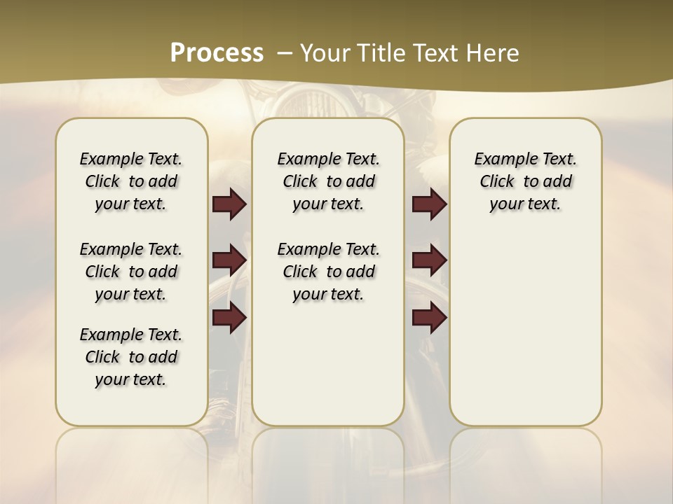 Vehicle Sunglasses Motorbike PowerPoint Template