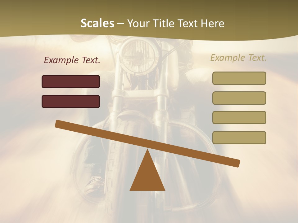 Vehicle Sunglasses Motorbike PowerPoint Template