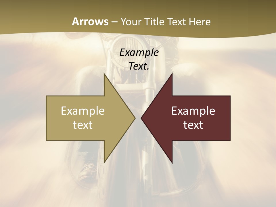 Vehicle Sunglasses Motorbike PowerPoint Template