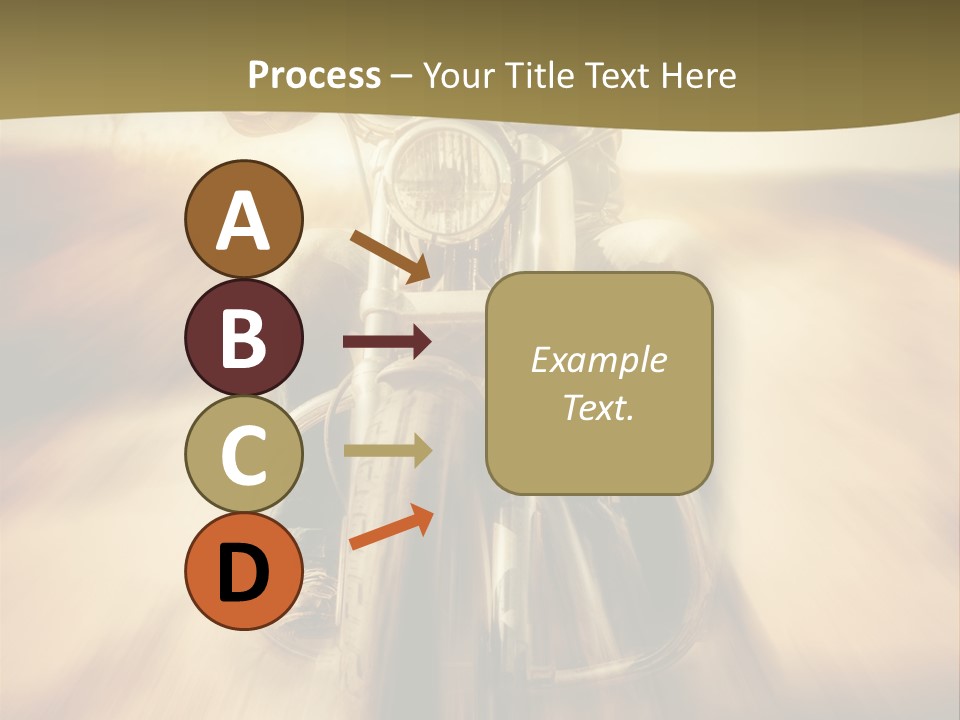 Vehicle Sunglasses Motorbike PowerPoint Template