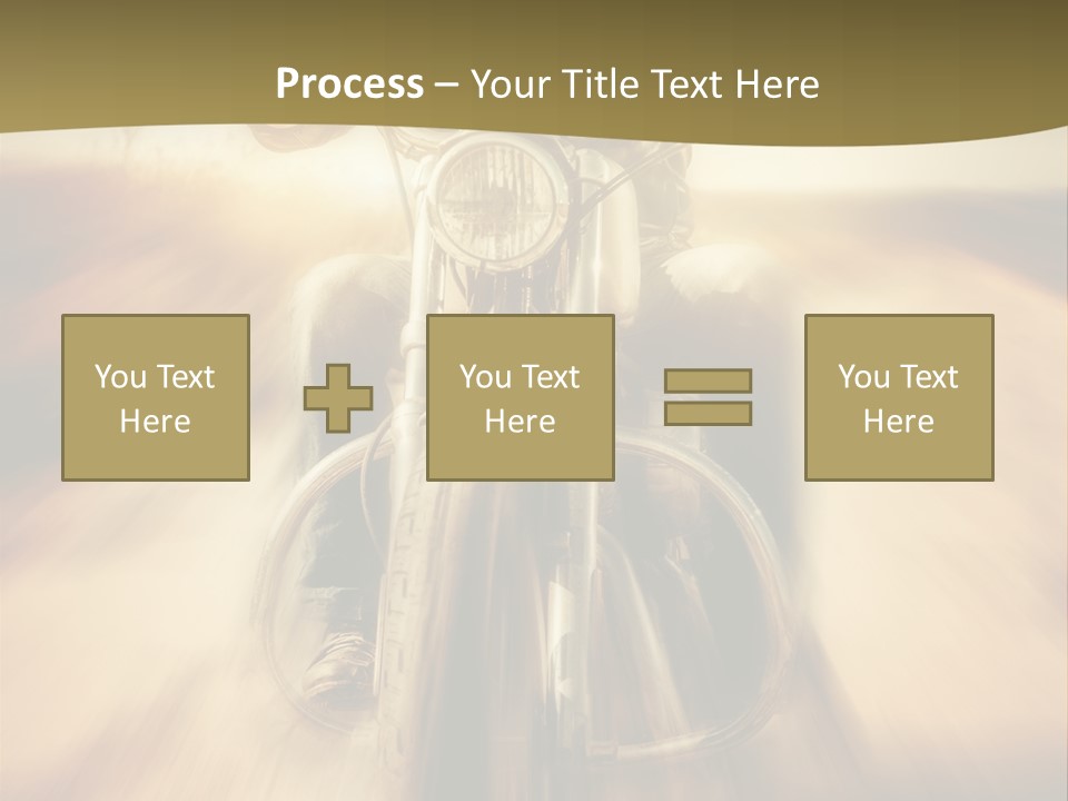 Vehicle Sunglasses Motorbike PowerPoint Template