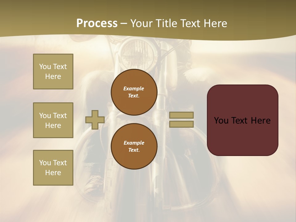 Vehicle Sunglasses Motorbike PowerPoint Template