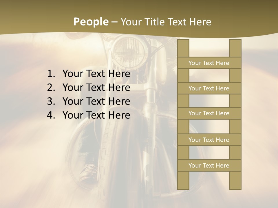 Vehicle Sunglasses Motorbike PowerPoint Template